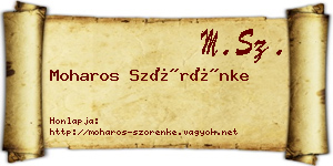 Moharos Szörénke névjegykártya